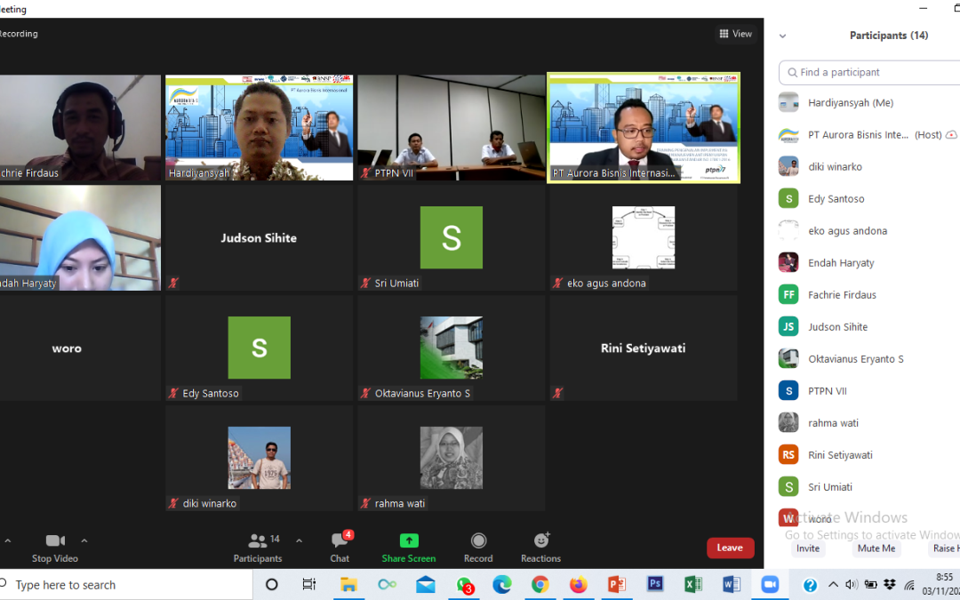 TRAINING AWARENESS SISTEM MANAJEMEN ANTI PENYUAPAN DENGAN STANDAR ISO 37001:2016 PADA PTPN VII