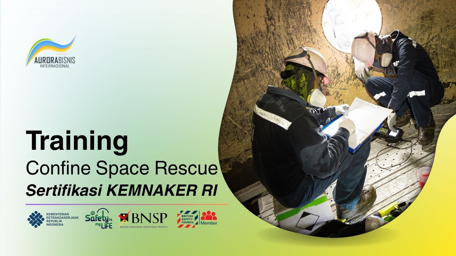 Training Confine Space Rescue (CSR) Sertifikasi KEMNAKER RI