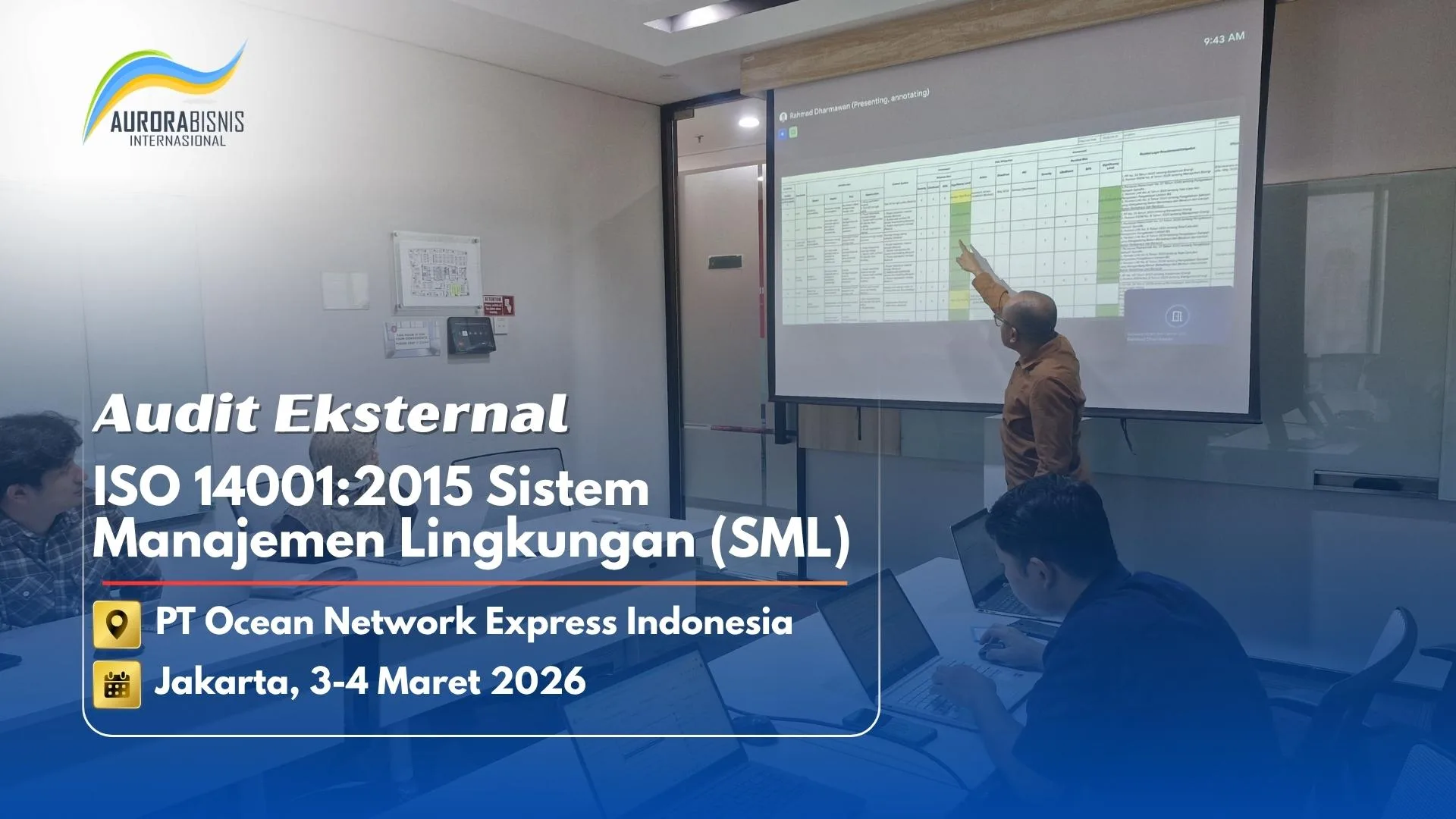 Audit Eksternal ISO 14001:2015 SML PT Ocean Network Express Indonesia