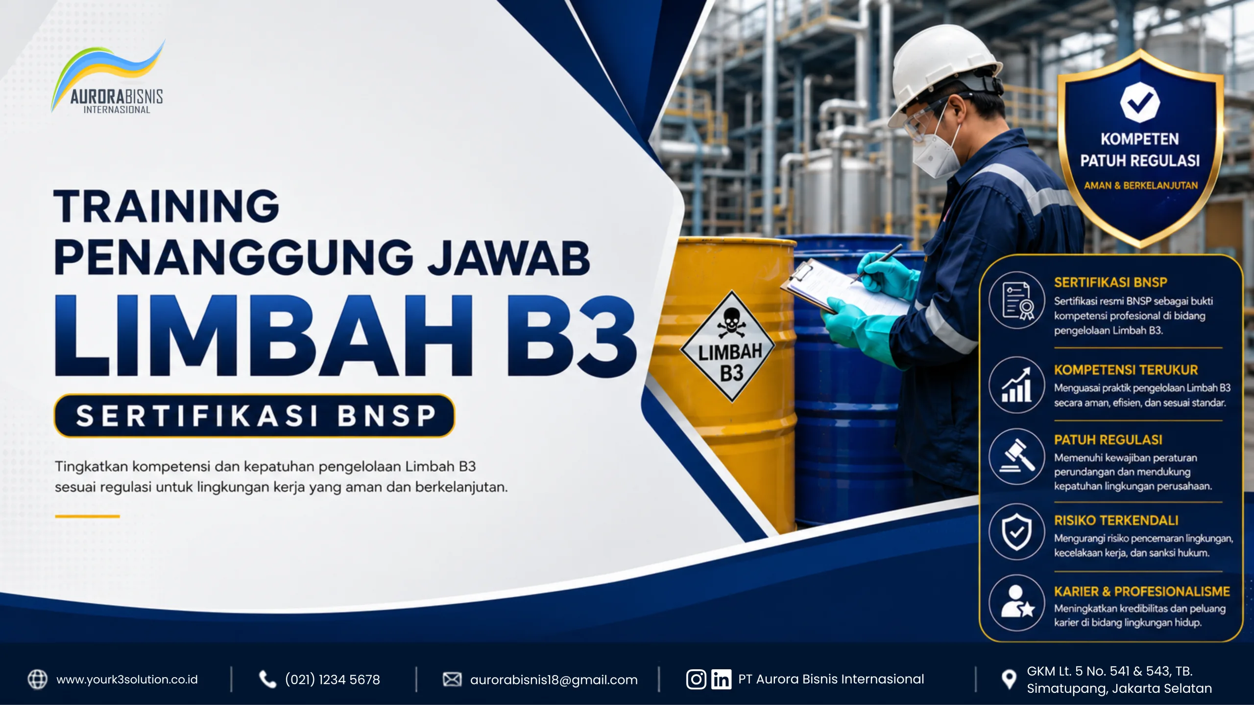 Training Penanggung jawab Limbah B3 Sertifikasi BNSP