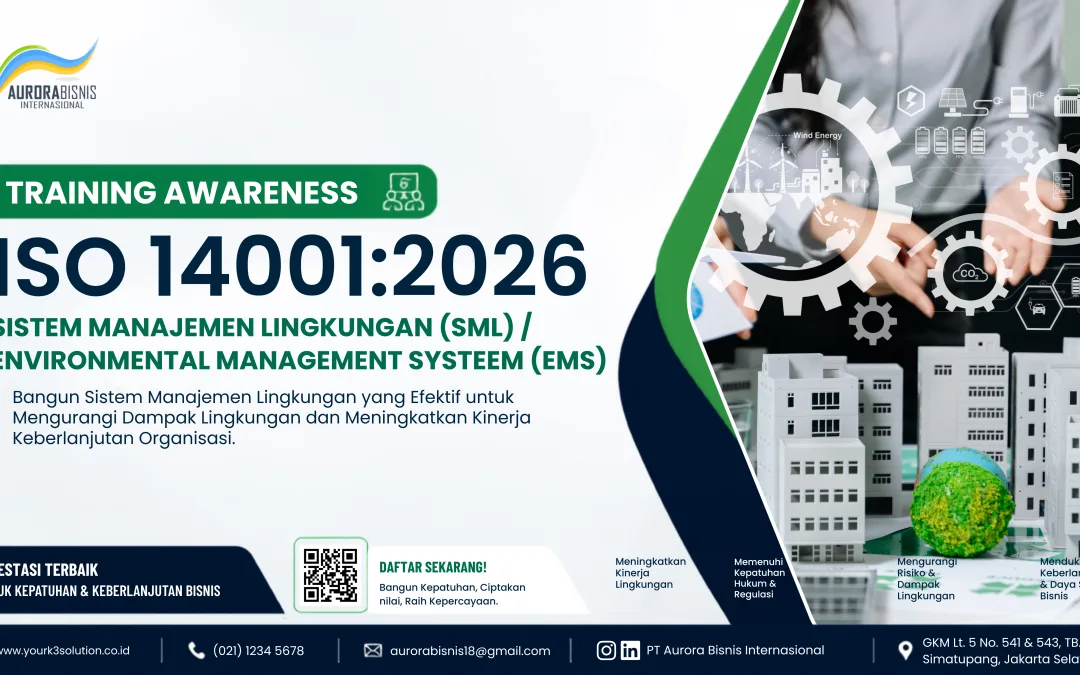Training Awareness ISO 14001:2026 Sistem Manajemen Lingkungan (SML) / Environmental Management System