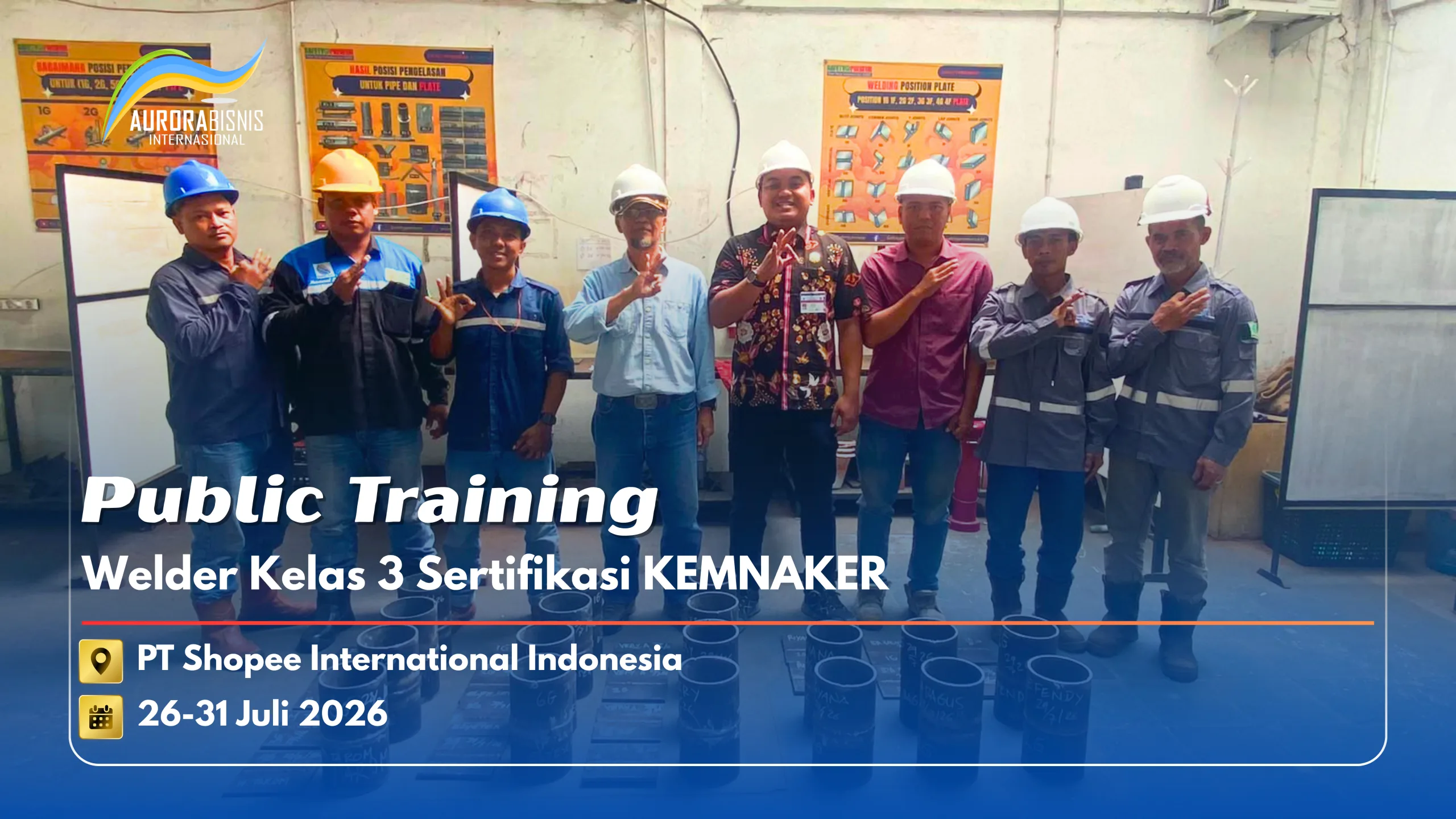 Public Training Welder Kelas 3 Sertifikasi KEMNAKER RI PT Shopee International Indonesia Public Training Welder Kelas 3 Sertifikasi KEMNAKER RI PT Shopee International Indonesia